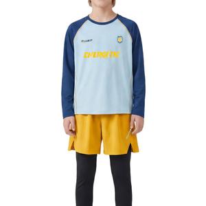 Boys Activewear Set 2 Piece Athletic Outfit 5-15Y Quick Dry Long Sleeve Shirt & 2-in-1 Shorts with Compression Leggings, Sports Running Soccer Clothing Set, Size: 10-11 Years