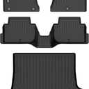 Binmotor-Floor Mats & Cargo Liner for Kia Stinger RWD 2018-2024, All Weather Car Mats TPE Rubber Liners for Kia Stinger RWD Accessories Mats Trunk Mat-Black