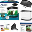 Aqueon LED MiniBow Small Aquarium Fish Tank Kit with SmartClean Technology, Black, 5 Gallon