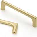 Asidrama 10 Pack 3.75 Inch(96mm) Brushed Gold Cabinet Pulls Cabinet Handles Cupboard Handles Kitchen Cabinet Hardware for Cupboard Drawer Pulls