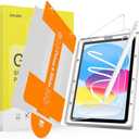 SPARIN 2 Pack Paper Glass Screen Protector for iPad A16 11th/10th Generation (11/10.9 2025/2022),Tempered Glass with Easy Alignment Tool, Matte Anti-Glare, Write Like on Paper, Apple Pencil Support