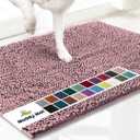 Muddy Mat | Super Absorbent Door Mat Indoor, Microfiber Quick Dry Chenille Entryway Rug, Non-Slip Front Door Mat, Indoor Mats for Entryway, Machine Washable Pet Rug, Pink 18"x28"