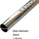 EZ SPARES 32mm(1-1/4inch) Wand for Central Vacuums with Adjustable Length 39.3 Inch, Telescopic Hose Metal Vacuum Wands Plated Chrome