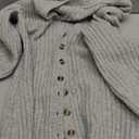 Saodimallsu Womens Long Cardigans V Neck Button Down Chunky Knit Dusters Sweater Coat Fall Trendy Maxi Sweater Dress (Medium, Light Gray)