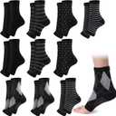 Twistover 10 Pairs Men Toeless Socks Open Toe Flip Flop Pedicure Socks for Sandals Running Yoga Spa