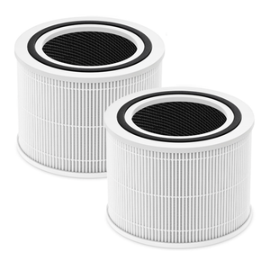 Core 300 Replacement Filter for LEVOIT Core 300 Core 300S Core 300P Core 300SP Air Purifier, 3in1 High Efficiency and Activated Carbon, Compared to Part # Core 300RF, 2 Pack, White
