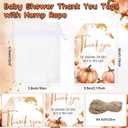 Vesici 50 Sets Baby Shower Favors 1.5 oz Stainless Steel Shot Glasses Cute Bottle Opener Keychains Thank You Tags Bags Thanksgiving/Fall/Gender Reveal Party Return Gift Guest (Orange)