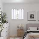 BGment Short Blackout Curtains 30 Inch Long 2 Panels - 100% Room Darkening Bedroom Curtains for Small Window, Thermal Insulated Soundproof Grommet Curtains for Loft/Basement, 42 Wide, Pure White