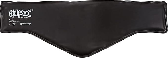Chattanooga ColPac  Reusable Gel Ice Pack  Black Vinyl  Neck Contour  21 inches  Cold Therapy  Knee, Arm, Elbow, Shoulder, Back  Aches, Swelling, Bruises, Sprains, Inflammation