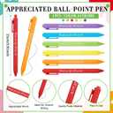 72 Pcs Teacher Appreciation Gifts Bulk End of the Year Teacher Gifts with Acrylic Rainbow Keychain Ballpoint Pen Thank You Cards for Teachers Office