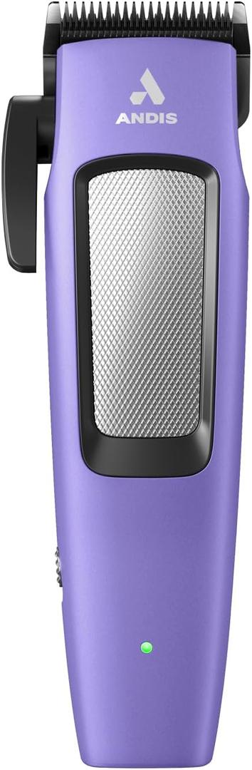 Andis Easy Clip Adjustable Blade Cordless II Dog Clipper, 10 Piece Kit, Lithium-Ion Battery, Purple, 560017