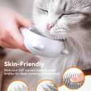 Cat Steam Brush, Brushes for Indoor Cats with Release Button, Dual Speed Spray USB Rechargeable Grooming Supplies, Cat Brush for Shedding Suitable for All Long-haired and Short-haired Pets
