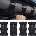 4 Pack Grab Handles for Jeep Wrangler CJ YJ TJ LJ JK JKU JL JLU & Gladiator JT (1955Present)  Roll Bar Handles with Upgraded Metal Buckles & Reinforced Stitching, Easy Install Front & Rear