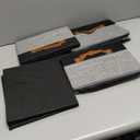 3 Pack Large Capacity Storage Bins Closet Organizer for Shelves, Fabric Closet Storage Baskets Boxes with Leather Handles for Organizing Clothes, Sheets, Jeans, Toys, Books (Black and Grey)