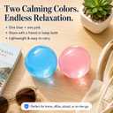 2 x 2 Pack Coconut Oil Squishy Stress Balls, Blue and Pink Shapeable Jelly Squeeze Balls, Soft Sensory Fidget Toys for Desk, Work, Study, Travel, Gifts for Teens and Adults