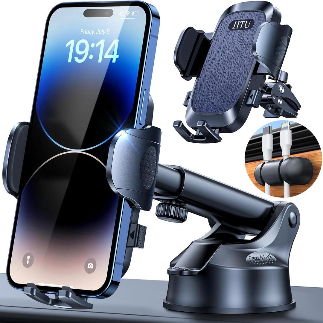 98+LBS Strongest Suction & Military-GradeUltimate Car Phone MountPatent & Safety Certs Cell Phone Holder Truck Stand for Dashboard Windshield Vent for iPhone 17 Pro Max 16 15 Samsung (Dark Blue)