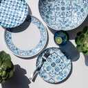 Palazzo Tile Pure Premium Melamine Dinner Plate, Set of 6, 10.5"