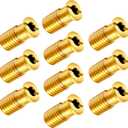 10 Pieces Brass Pool Cover Anchors Screws Pool Safety Cover Anchor Replacement Kit, Heavy Duty Pool Cover Anchors Concrete