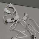 C7 Accessory Cord with 5 LED Clear Light Bulbs,E12 Base,White Lamp Cord with Switch for Christmas Village Houses/Ceramic Christmas Tree, as Halloween Lights/Christmas Tree Lights