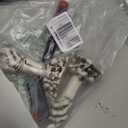 Halloween Black Flameless Taper Candles Flickering with Remote Timer, Battery Operated Led Taper Candle, 2 Pcs Drip Wax Candlesticks with Skull Hand Candle Holder for Halloween Decorations