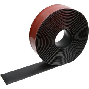 Floor Transition Strip Self Adhesive Flooring Threshold 2" Wide Rubber Transition Strip Vinyl Floor Flat Divider Strip Edge Trim Laminate Floor Gap Covering (20 Ft, Black)