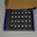 24pcs M14x1.5 Lug Nuts - Compatible with Chevrolet Colorado/Suburban/Silverado, GMC Express/Yukon/Sierra 1500, Ford F150/Expedition, One-Piece Design Factory Chrome Wheel Lug Nut Set