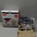 Dash SmartStore Stirring Popcorn Maker - Hot Oil Electric Popcorn Popper with Butter-Warming Tray, Clear Serving Bowl & Measuring Cup - 12 Cups, Red