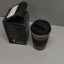 YINBAOGE Insulated Travel Coffee Mug, Spill & Leak Proof, Portable To Go Camping Stainless Steel Coffee Tumbler, Reusable Thermal Coffee Cup with Lid for Hot & Cold Drinks (Wood Grain, 12 OZ)