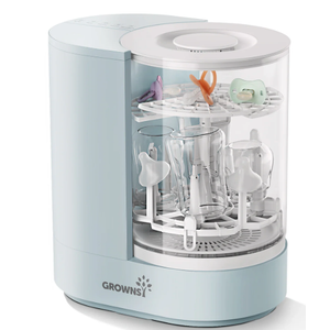GROWNSY DeepClean Bottle Washer Pro, Baby Bottle Washer and Sterilizer and Dryer, Effortless Washing Machine for Bottle Cleaner, Pump Parts, Pacifiers - Wash, Sterilize and Dry with One Touch (Blue)