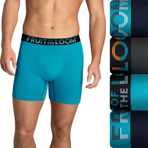 Fruit of the Loom 360 Stretch Cooling Channels Mens 4 Pack Boxer Briefs (XX-Large)