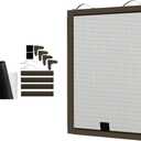 Window Screen Replacement Kit, 36", 48" and 60" Window Frames, White or Bronze, with Screen Mesh Roll. Easy Installation!