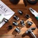 Shimeyao 200 Pcs 3/8 Inch Cable Stainless Steel Pipe Clamps Rubber Coated Cushioned Insulated Wire Clamp for Pipe Fuel Line Hose Cord Tube