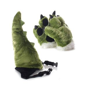 Tiger dinosaur panda Paw Gloves Headband and Tail Costumes Set Cosplay Tiger Leopard Animal Paw Gloves