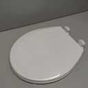 BEMIS 500EC 390 Toilet Seat with Easy Clean & Change Hinges, 1 Pack Round, Cotton White