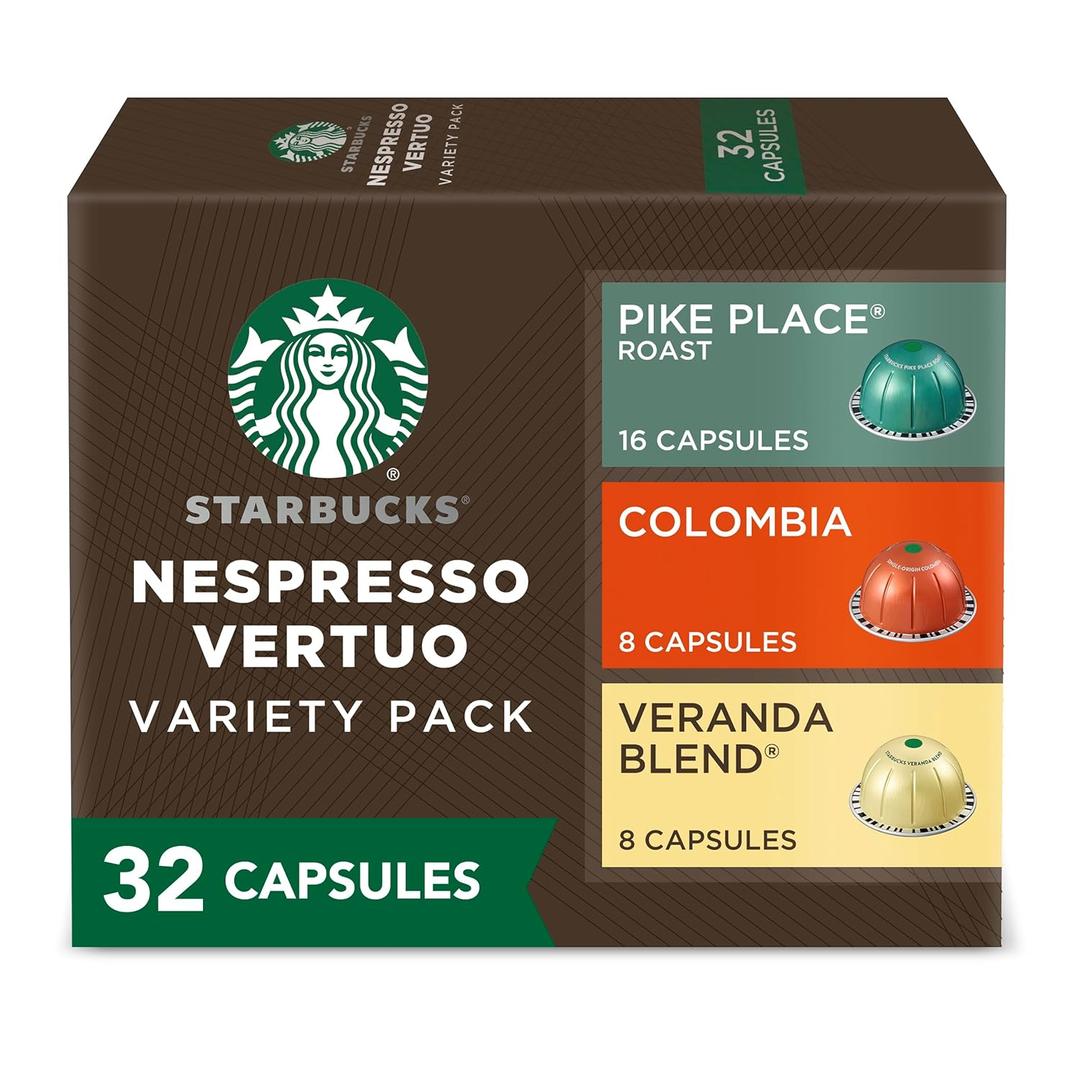 Starbucks by Nespresso Vertuo, Blonde & Medium Roast Variety Pack Coffee, 32-count Coffee Pods, Brews 7.8 oz. BB 18.07.2026