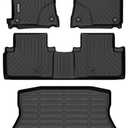 Binmotor-All Weather Car Floor Mats and Cargo Liner Set for 2013-2022 Acura ILX,2 Rows with Cargo Mat Set,TPE Rubber Liners for Acura ILX Accessories Mats Trunk Mat-Black