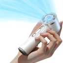 TORRAS COOLiFY iva Handheld Fan with Ice Cooler, 0-100 Adjustable Speed, Super Mini Powerful Portable Fan 5000mAh Rechargeable, Hand Fans for Travel Essentials, Outdoor, Gifts for Dad Women, Ivory