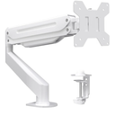 Suptek Monitor Mount Gas Spring Single Monitor Arm Desk Mount Stand Fully Adjustable Fits 17 20 22 23 24 26 27 32 inch Monitors (White)