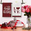 Happy Valentines Day Kitchen Towels Decorative Set Galentines Day Dish Towels Wedding Anniversary Red Heart Decor Happy Valentine's Day Decorations for Home