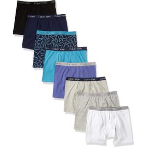 Calvin Klein Boys' Underwear Eight Pack Boxer Briefs Basics Value Pack (Large)