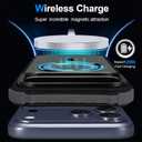 Magnetic for iPhone 17 Pro Max Case, Compatible with Magsafe, Bumper Protective Cover, Slim Shockproof Anti-Scratch Translucent Matte Men Women Phone Case for iPhone 17 Pro Max 6.9", Black