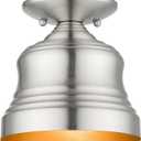 Livex Lighting, 55909-91, Endicott, Petite Bell Semi-Flush, Brushed Nickel