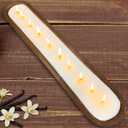 Aromatherapy Candle, SEVEYEE Vanilla Candle 10wicks 30inch, Large Wooden Bowl Candles for Women,Girl Birthday Gift,40 Once