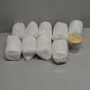 Ziliny 10 Pcs Vintage Christmas Glass Candle Jars Empty Containers Bulk 7 oz Glass Jars with Cork Lids Tins for Christmas Holiday Candle Making Storing Biscuits Tea Party Favors