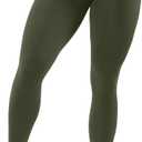 High Waisted Leggings for Women - No Front Seam Tummy Control Yoga Pants for Workout Running No See Through (Green, S)