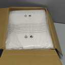 Vanity Stool, Saddle Seat Makeup Stool Chair with Metal Leg, U-Shaped Teddy Velvet Ottoman Foot Rest Stool, Small Square Chairs Under Desk for Vanity, Modern Makeup Bench White