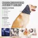 Dog Calming Hoodie, No Shake Ear Wraps for Dogs, Adjustable Dog Ear Muffs for Noise Protection, Ear Wrap Head Cover for Head Warp Anxiety Relief, Hematoma, Grooming and Force Drying, Size: M(Head Circle:13.8"-18.9")