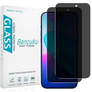 Bencuku (2 Pack) Privacy Screen Protector for iPhone 17 Pro Max 6.9 Inch Anti Spy Private Tempered Glass, Anti Scratch, Bubble Free
