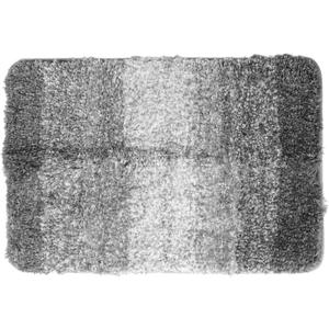 TOPINCN Bath Rug Mat, Bathroom Rug Quick Dry Polyester Fiber Mats Machine Washable Shower Floor Rugs Anti Slip Absorbent Bath Floor Mat Bathmat Runner for Home Entrance Restroom (41 * 61CM) (Grey White)
