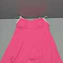 Aleumdr Women's Ribbed One Piece Swimsuits Modest Swim Dress Tummy Control Adjustable Straps Bathing Suit with Pockets (X-Large, Hot Pink)